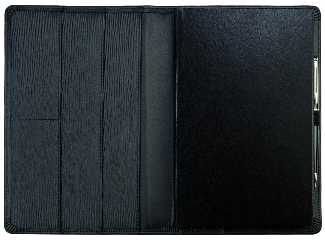 Notizbuch DIN A5 schmal | Echtleder | PAGLIA schwarz